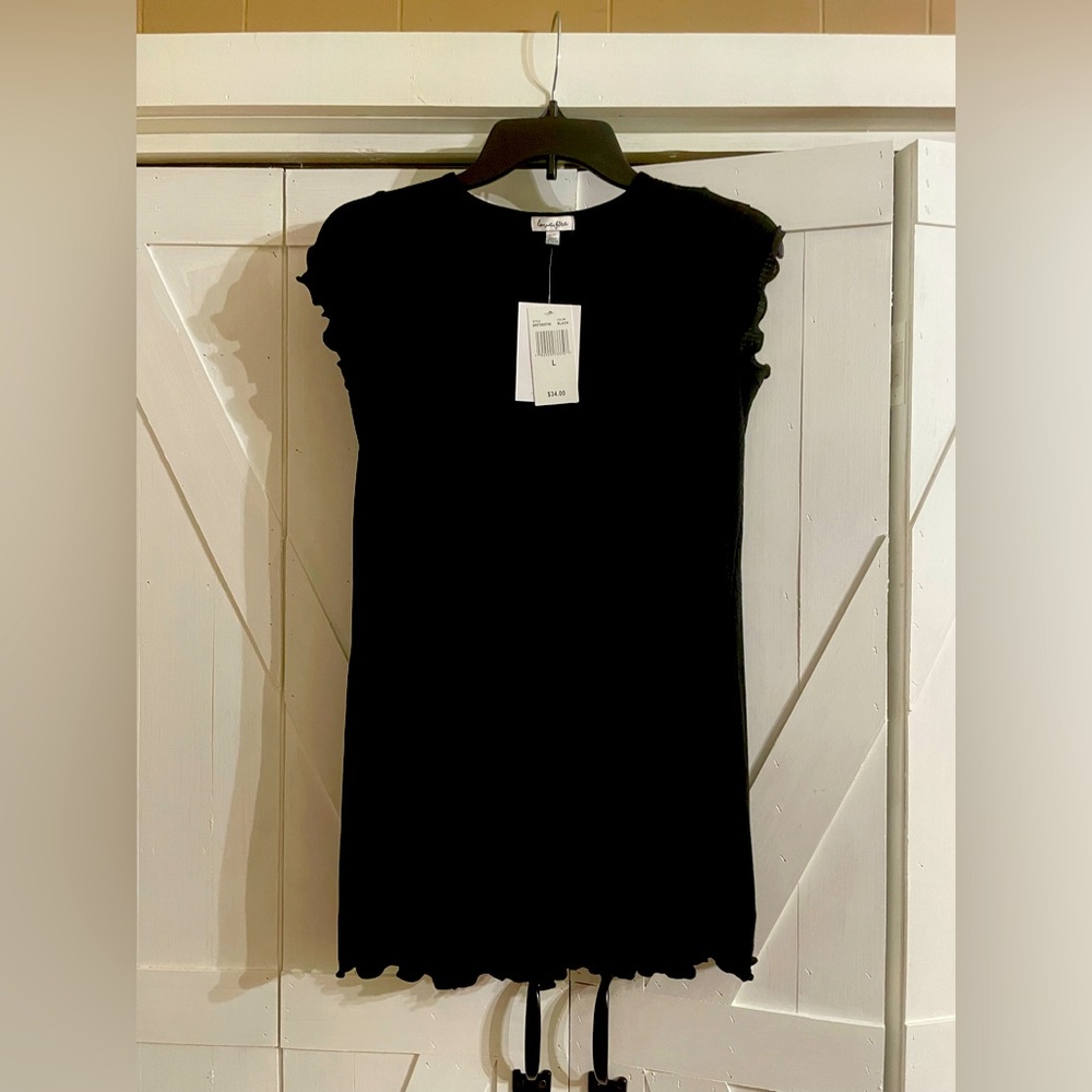Cute ruffle sleeve tshirt dress